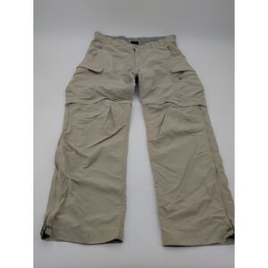 K-Way Convertible Cargo Hike Pant Mens 38x31 Khaki Quick Dry Utility